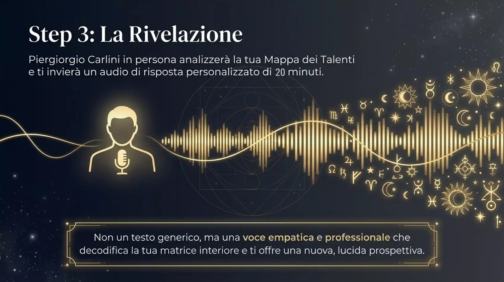 Lettura Mappa dei Talenti 20 minuti